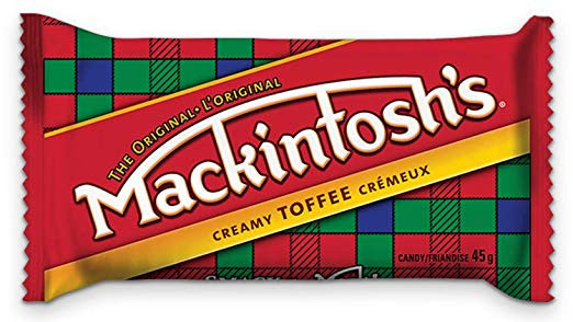 Nestle Mackintosh's 24 Pack Creamy Toffee - 45g Individually Wrapped Bars in Original Display Box Product of Canada