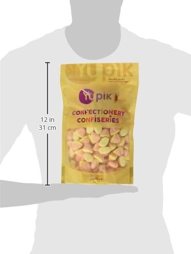 Yupik Caramel Drops Gummies 1kg, sizing of bag.