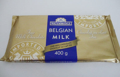 Waterbridge Belgian Milk Chocolate 400 g/14.12 oz {Imported from Canada}