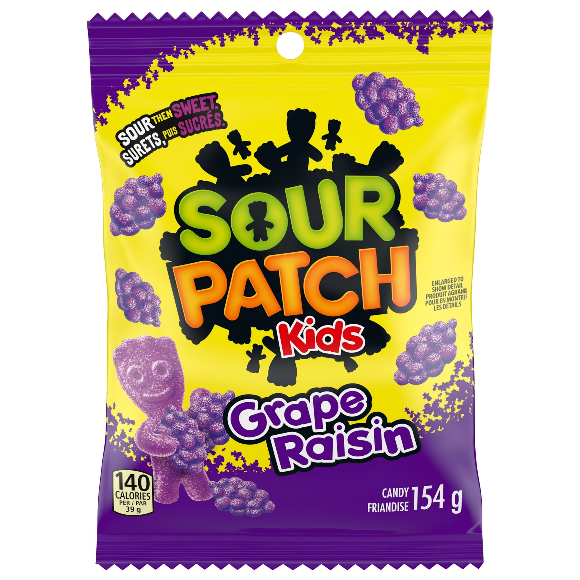 Sour Patch Kids, Grape Flavor 154g/5.4 oz., Bag - Front