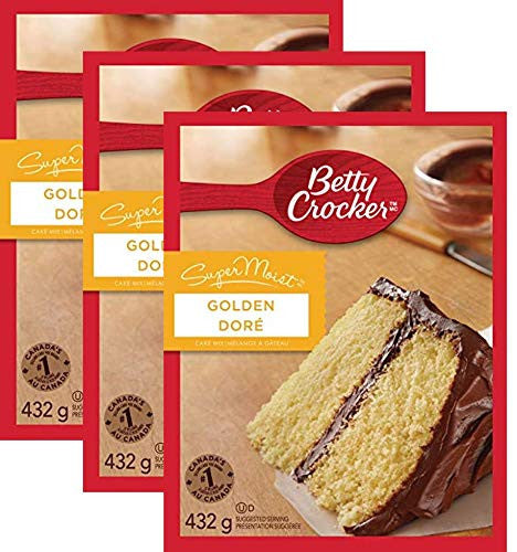 Betty Crocker Super Moist Golden Cake Mix, 432g/15.3oz - 4pk {Canadian}