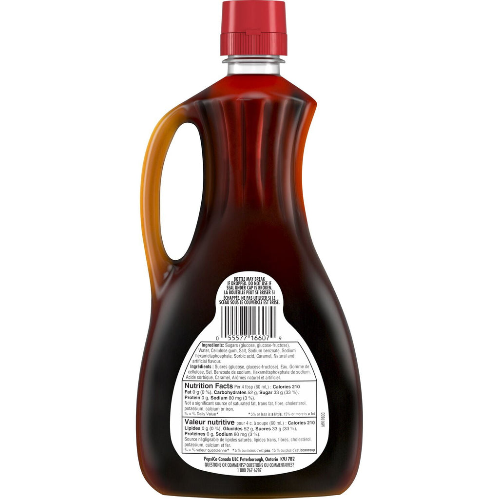 Pearl Milling Company Pancake & Waffle Syrup, Original - 710ml (24.8 fl. oz) - Back