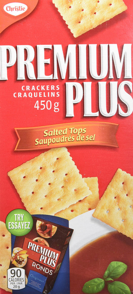 Christie Premium Plus Salted Saltines, 450g/15.9 oz., {Imported from Canada}