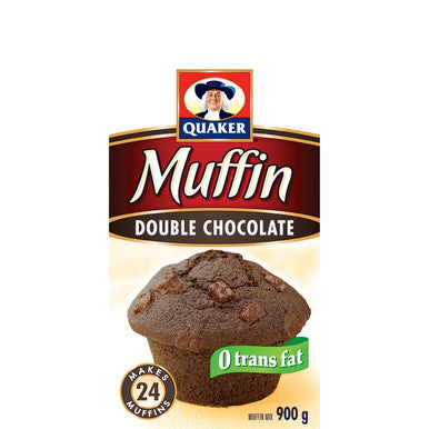 Quaker Muffin Mix Double Chocolate, 12ct, 900g, Imported from Canada