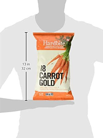 Hardbite 18 Carrot Gold, Lightly Salted Carrot Chips, 150g/5.3oz., {Imported from Canada}