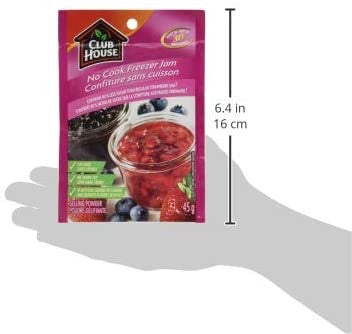 Club House, No Cook Freezer Jam Gelling Powder, 45g/1.6 oz., {Imported from Canada}