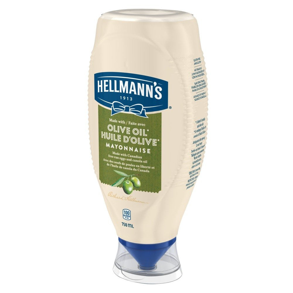 Hellmann's Mayonnaise, Olive Oil, 750 ml/25.4 fl. oz., {Imported from Canada}