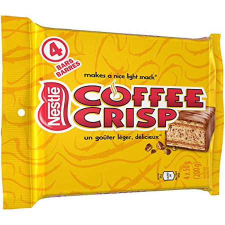 Canada Candy Coffee Crisp Chocolate Bar 4 x 50gram Bars. {Imported from Canada}