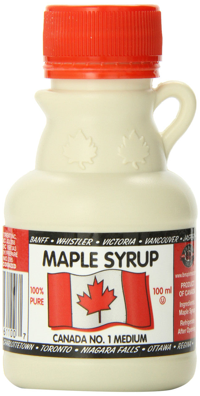 L B Maple Treat 300ml/10.14 oz., Plastic Jug #1 Medium Maple Syrup,100ml x 3