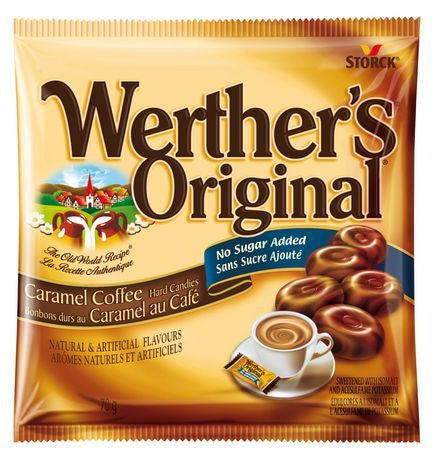 Werther’s Original, No Sugar, Caramel Coffee, Candy, 70g/2.5oz, {Imported from Canada}