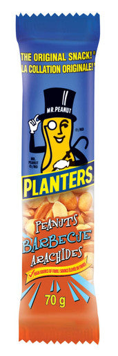 Planters Cocktail BBQ Peanuts, 70g/2.5oz., 12 Pack, {Imported from Canada}