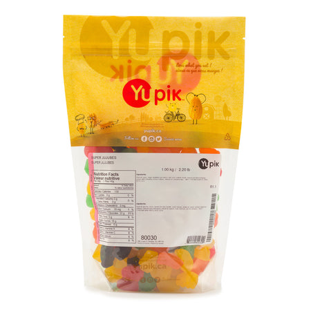 Yupik Super Jujubes, Gummy Candy, 1Kg/2.2 lbs., {Imported from Canada}