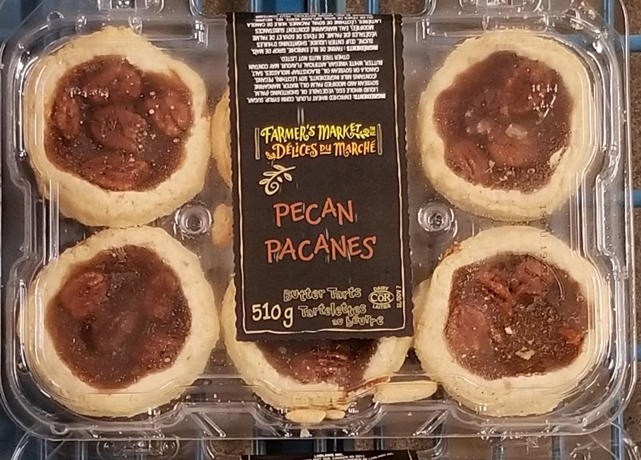 Farmers Market Pecan Butter Tarts, 510g/18oz., 6ct, {Imported from Canada}
