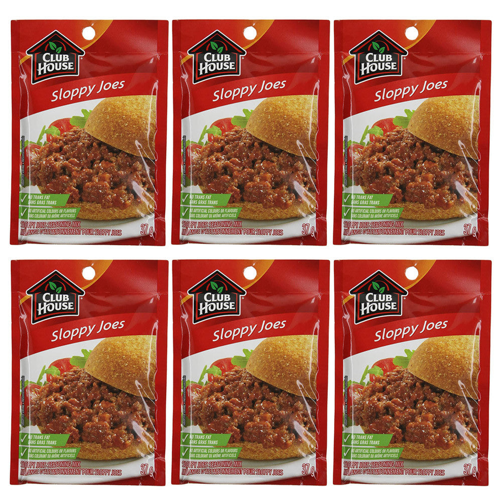 Club House Sloppy Joes Seasoning Mix, 37g/1.3oz., (6 pack) {Imported from Canada}