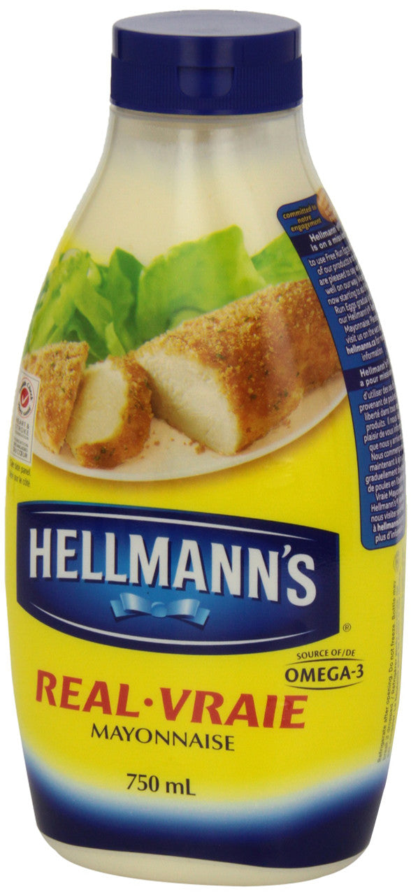 Hellmanns Real Mayonnaise 750mL/25.4 oz. {Imported from Canada}