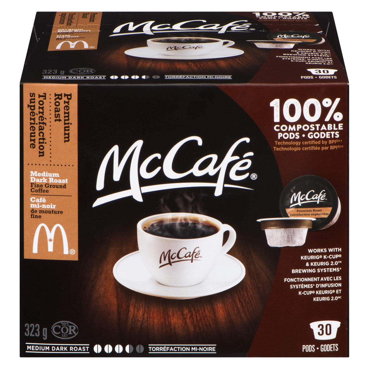 McCafe Premium Roast Coffee Pods, 323g, 30 Count {Imported from Canada}
