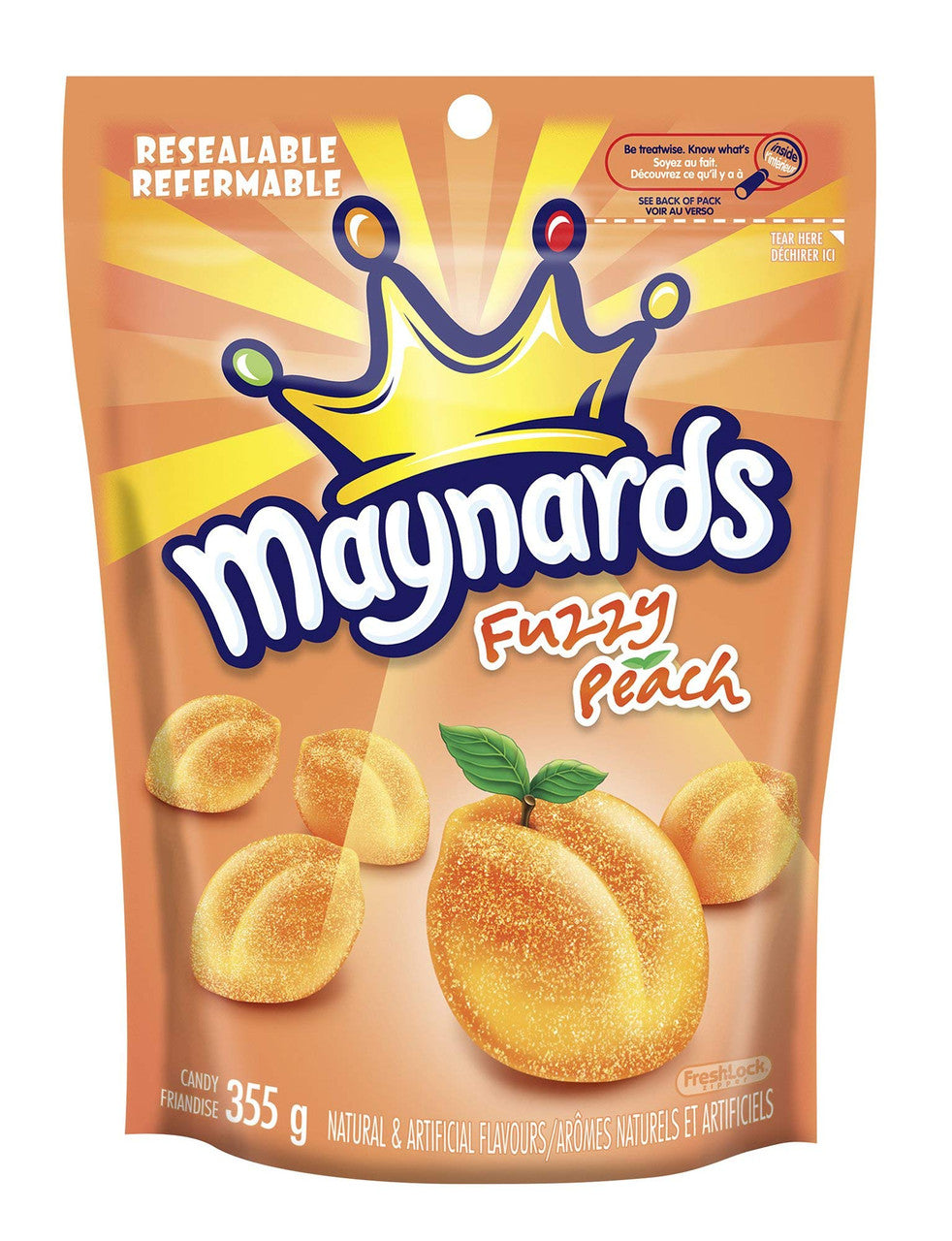 Maynards Fuzzy Peach 355g (12.5oz) Pack of 10, {Imported from Canada}