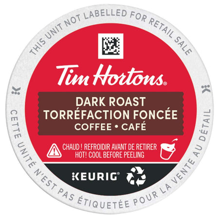 Tim Horton's Dark Roast Coffee, 48 Count K-cups {Imported from Canada}