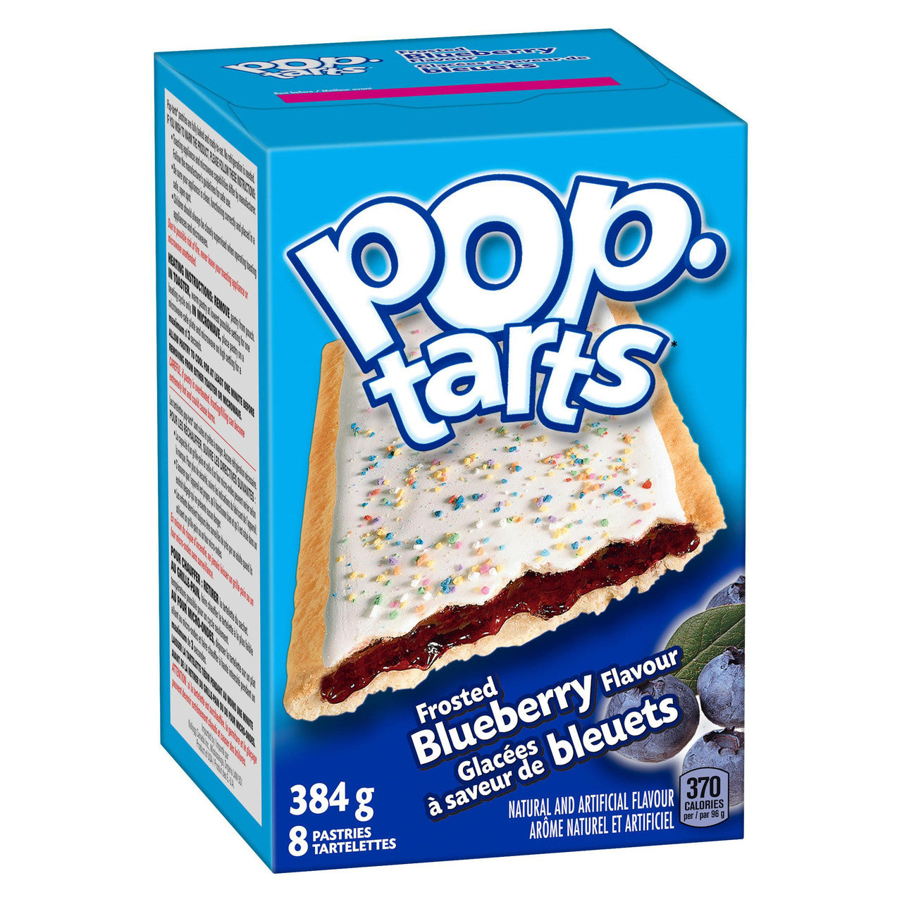 Kellogg's Pop Tarts Toaster Pastries, Frosted Blueberry 8ct, 400g/14.1oz., {Imported from Canada}