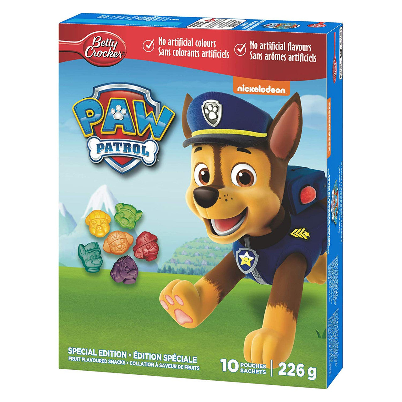 Betty Crocker, Paw Patrol, Fruit Snacks, Special Edition, 10ct, 226g/8oz., {Imported from Canada}