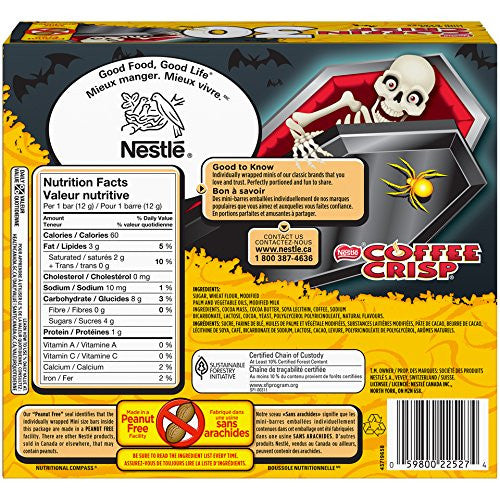 Nestle Halloween Coffin Crisp Coffee Crisp 30x12g Snack Size Bars - {Imported From Canada}