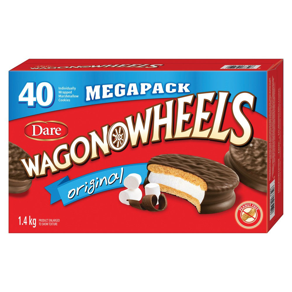 Dare Original Wagon Wheels Chocolate Marshmallow Cookies, Megapack, 40ct, 1.4 Kg, Imported from Canada