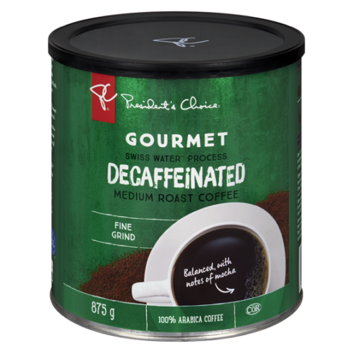 President's Choice, Gourmet Decaffeinated, Medium Roast, Fine 100% Arabica Coffee, 875g/30.9 oz., {Imported from Canada}