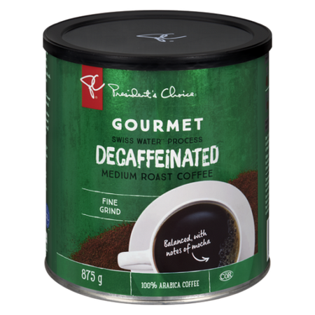 President's Choice, Gourmet Decaffeinated, Medium Roast, Fine 100% Arabica Coffee, 875g/30.9 oz., {Imported from Canada}
