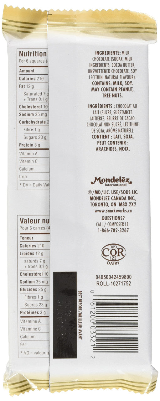 Neilson Jersey Milk Chocolate Bars, 100g/3.5oz. (Pack of 3) {Imported from Canada}