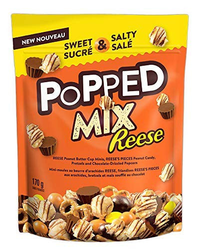 REESE Popped Chocolate Peanut Butter Snack Mix, 170g/6oz, (Imported from Canada)
