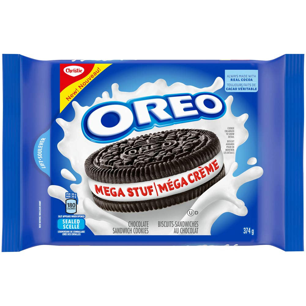 Oreo Mega Stuf Cookies, 374g/13.2 oz {Imported from Canada}