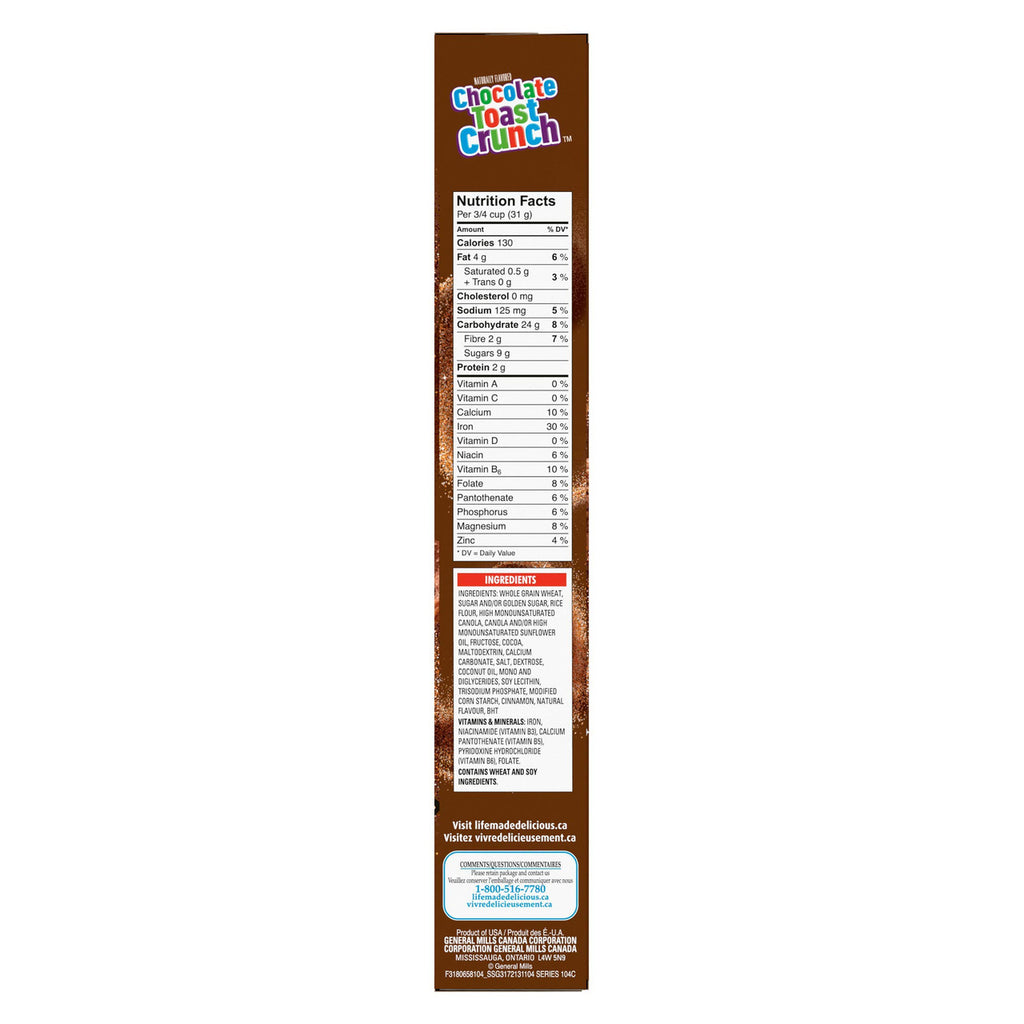 Chocolate Toast Crunch Cereal, 352g/12.4 oz., Box {Imported from Canada}