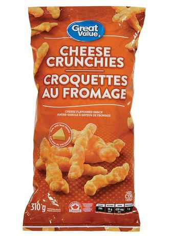 Great Value, Cheese Crunchies, 310g/11oz., {Imported from Canada}