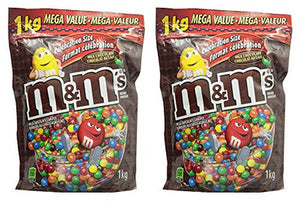 M&M's Peanut Candies, Celebration Size, Stand up Pouch, 1kg/35oz. (2pk.)  (Imported from Canada) 