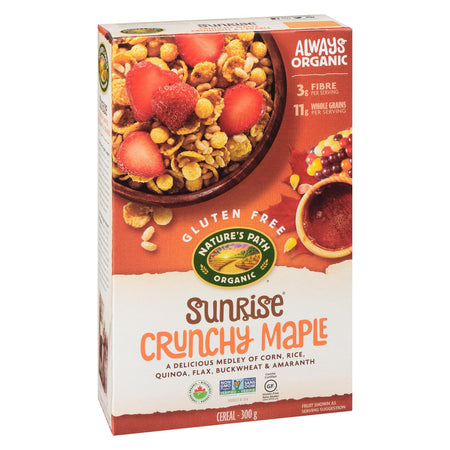 Nature's Path Sunrise Crunchy Maple, Gluten Free, Organic Cereal, 300g/10.5 oz. Box {Imported from Canada}