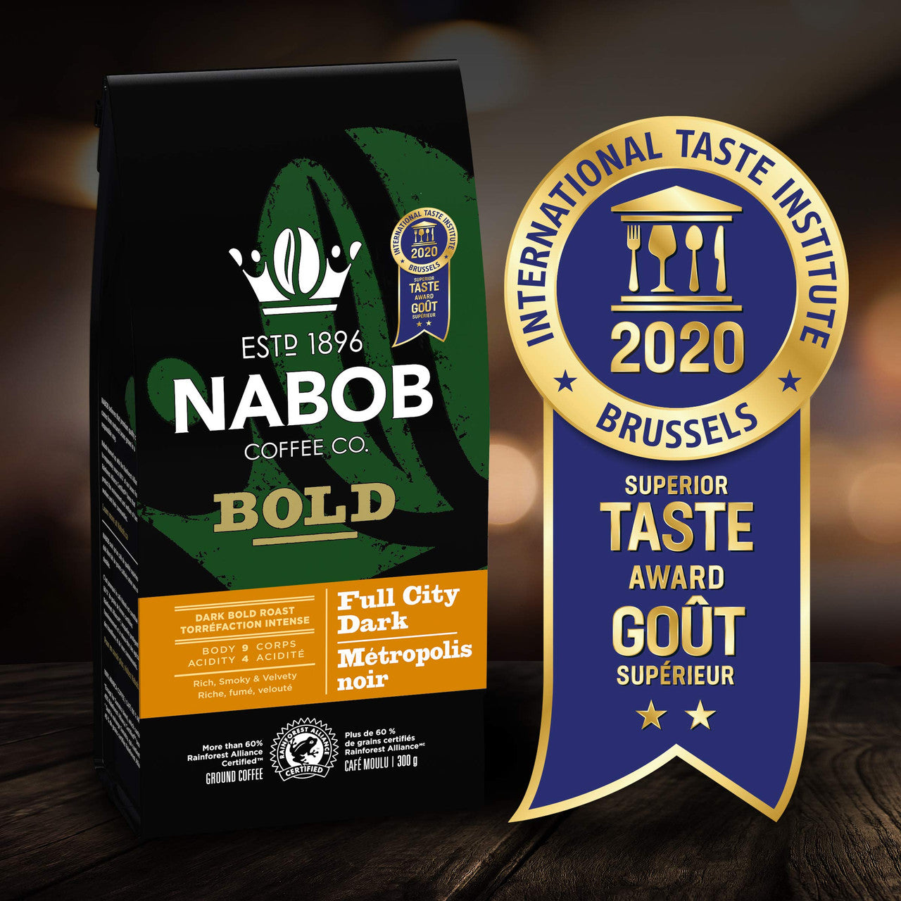 NABOB Full City Dark Coffee, 1800g 3.97lbs(6pk) {Imported from Canada}