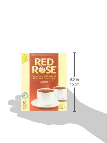 Red Rose Canadian Breakfast Tea - 60 Tea bags {Imported from Canada}