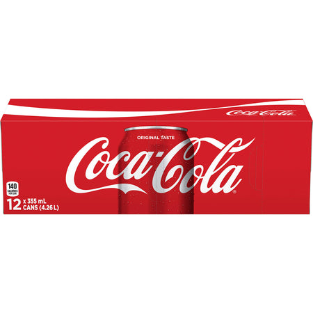 Coca-Cola Coke Classic 355ml  12pk, Soft Drinks - {Imported from Canada}