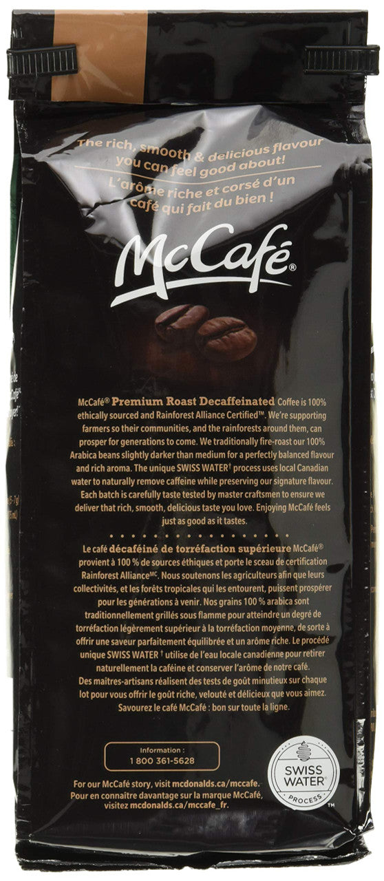 McCafe Medium Dark Decaf Ground Coffee, 340g/12 oz., {Imported from Canada}