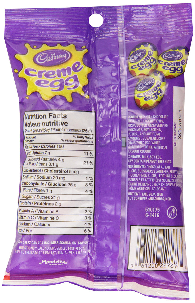 Cadbury Mini Creme Easter Egg Candies 154g/5.4oz, (Imported from Canada)
