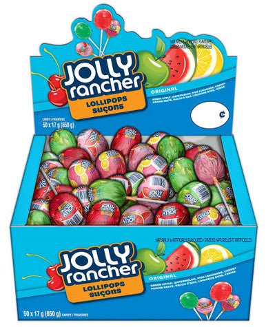 Jolly Rancher Assorted Lollipops, 850g Box (50 x 17g lollipops) {Canadian}