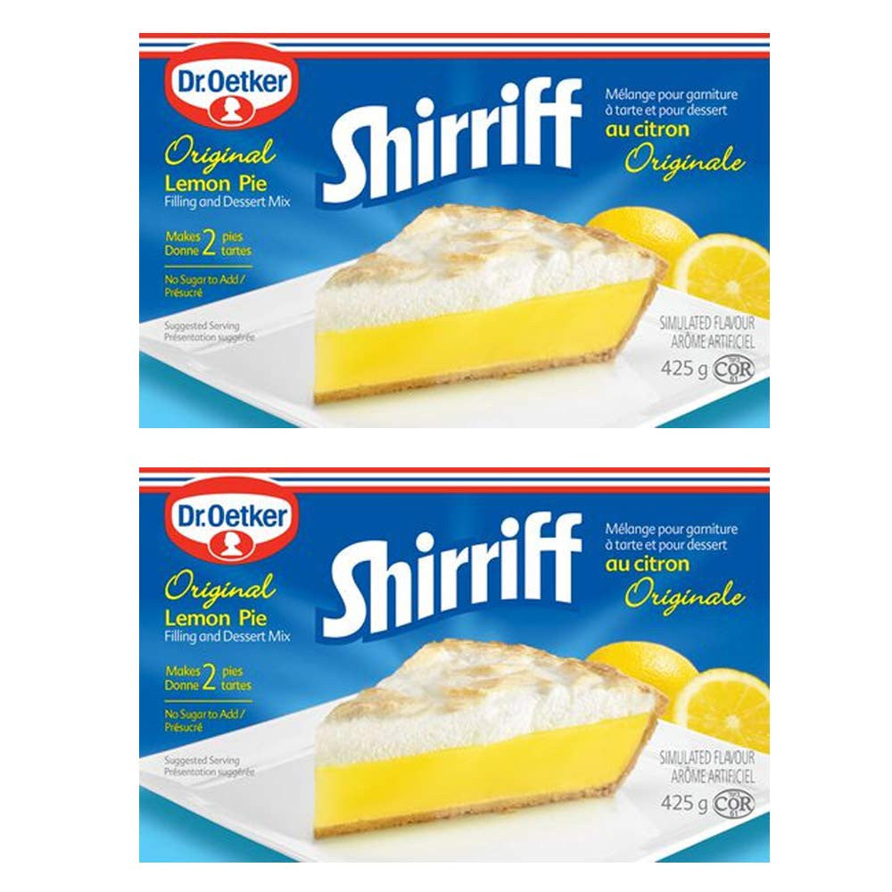 Dr. Oetker Shirriff Pie Filling and Dessert Mix, Lemon, 425g/15oz, 2-Pack {Imported from Canada}