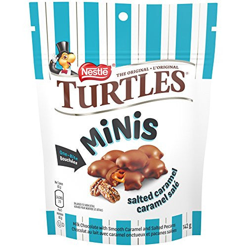 TURTLES Minis Sweet & Salty, 142g/5oz. Pouch, (Imported from Canada)