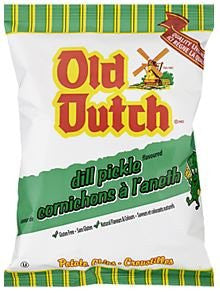 Old Dutch Dill Pickle Chips Single Serve - 40g/1.4 oz., Bag {Imported from Canada}