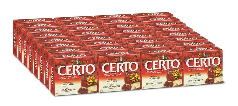 CERTO Pectin Crystals for Jams & Preserves, 57g/2oz.,(36pk) {Imported from Canada}