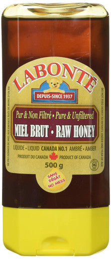 Labonte, Pure & Unfiltered Raw Honey, 500g/17.6oz., {Imported from Canada}