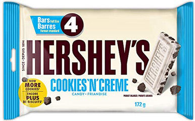 Hershey's Chocolate Bars, Cookies 'N' Creme, 4ct, 172g/6.1oz., {Imported from Canada}