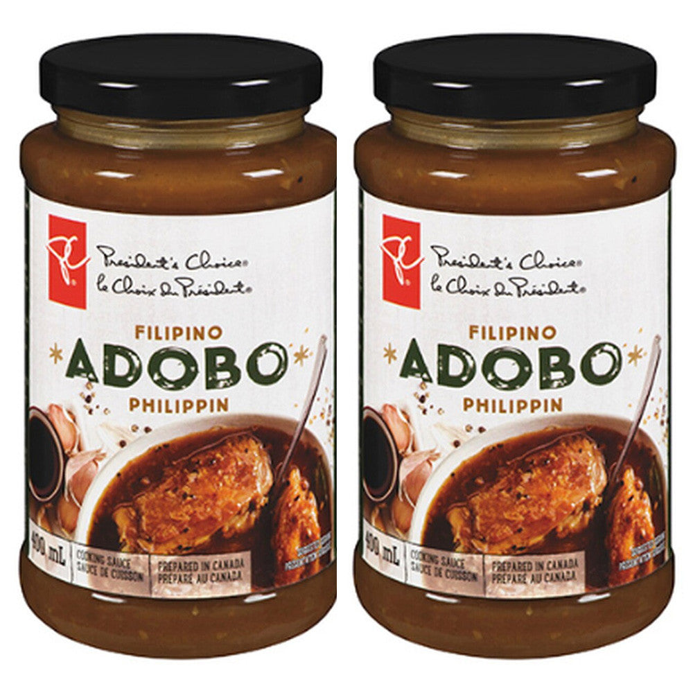 President's Choice, Filipino Adobo Cooking Sauce, 400ml/13.5oz., (2 Pack) {Imported from Canada}