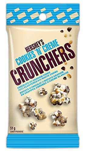 Hershey's Cookies N Creme Crunchers Candy (8 Pack) 51g/1.8oz per Pack, {Imported from Canada}