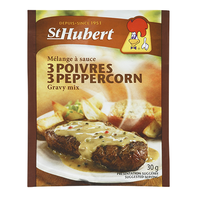St Hubert 3 Peppercorn Gravy Mix, 30g/1.1 oz., (Imported from Canada)